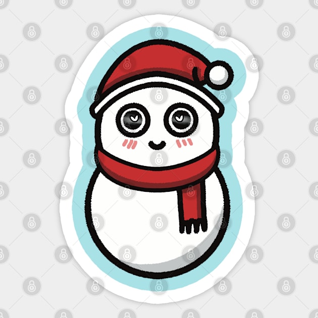 Cute Christmas Snowman Sticker by TeeLisa